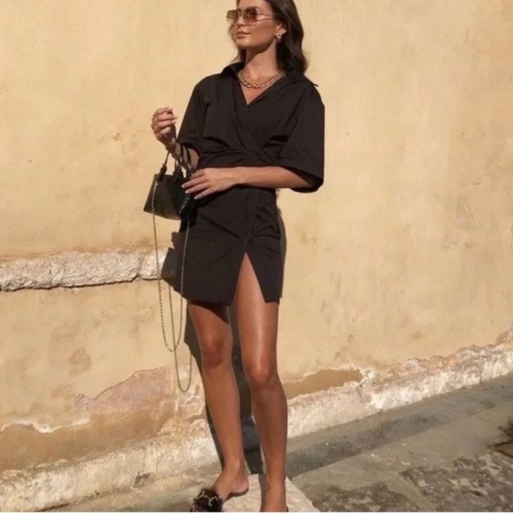 Zara NWT Poplin Wrap Tennis Short  Dress